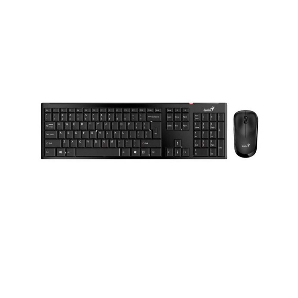 Combo Teclado Y Mouse Inalámbrico Genius Slimstar 8000Se Color Negro