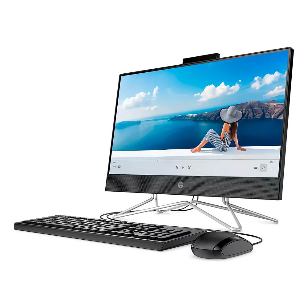 Computador Todo En Uno Hp 22 Dg0010La All In One Desktop Pc Intel Core I3 N300 Alder Lake N, 8Gb Ddr5 Ram, 512Gb Pcie Nvme Ssd, 21.5 Inch Fhd Non Touch Anti Glare Display, Uma Graphics, Hd Camera, Freedos, Jet Black