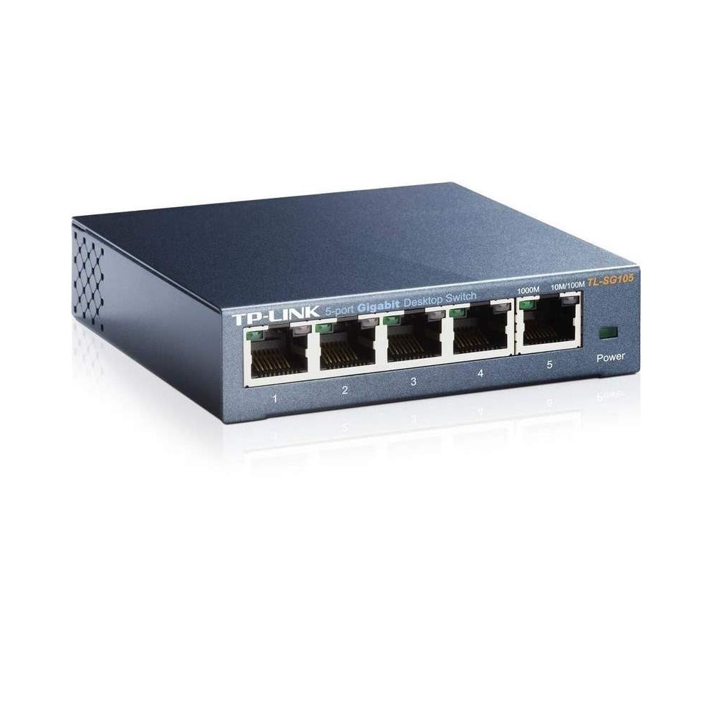 Switch Gigabit Tp Link De 5 Puertos No Administrable, 10/100/1000 Mbps