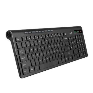 Teclado Ergonómico Genius Slimstar 7230 Teclas Tipo Chocolate, Color Negro
