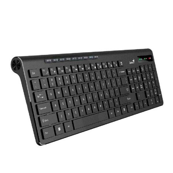 Teclado Ergonómico Genius Slimstar 7230 Teclas Tipo Chocolate, Color Negro