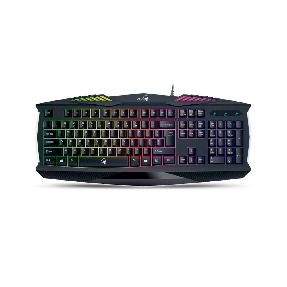 Teclado Gamer Genius Gx Con Iluminación Led Multicolor 7 Colores