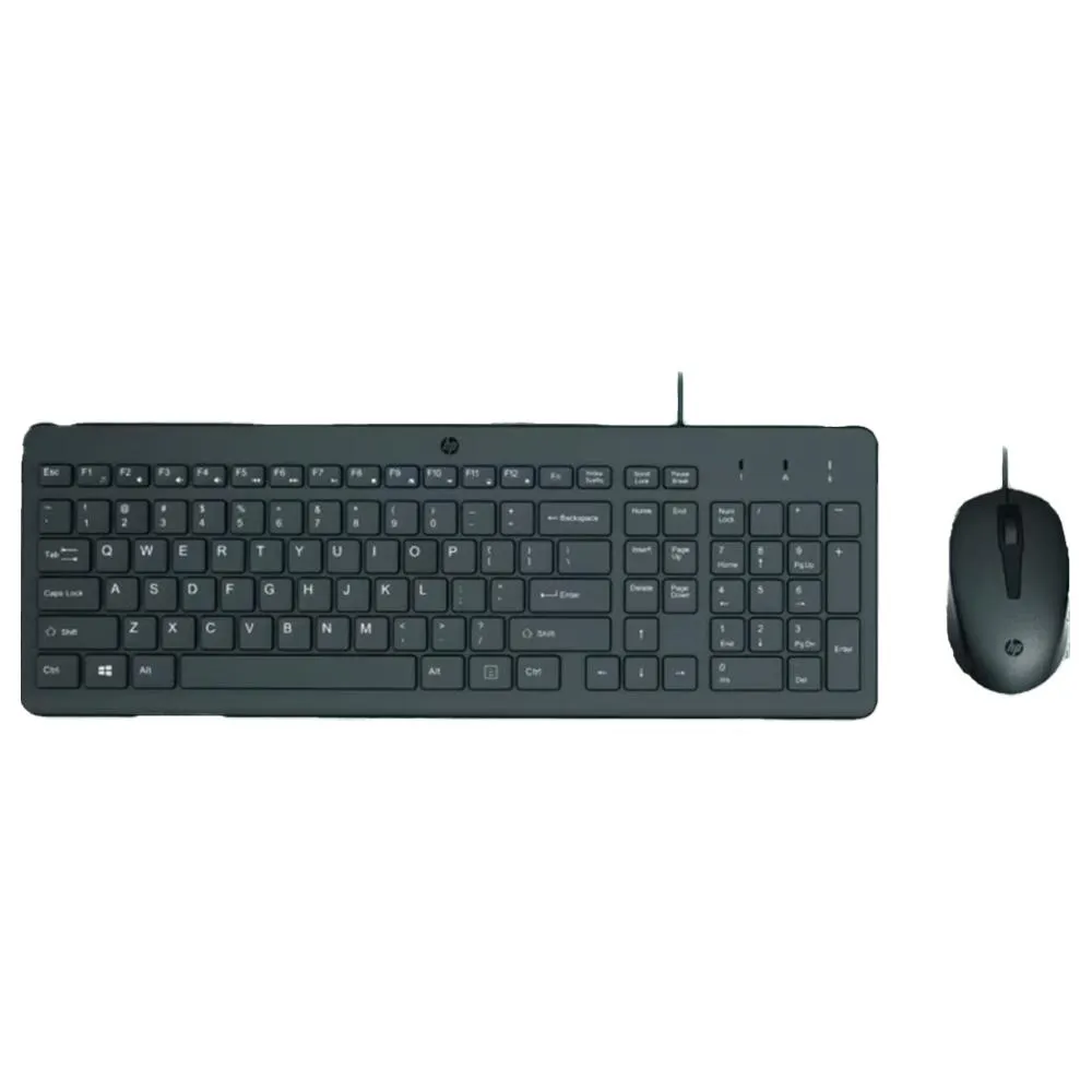 HP Combo Teclado y Mouse Alámbrico 150 Negro