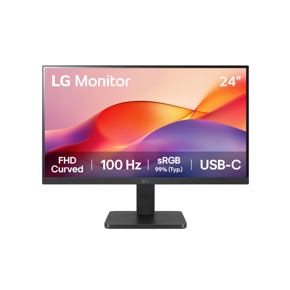 LG Monitor Curvo 24U421A-B 24 pulgadas FHD 100Hz USB-C