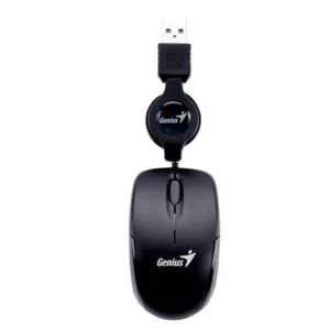 Genius Mouse Óptico USB Micro Traveler V2 Retráctil Negro