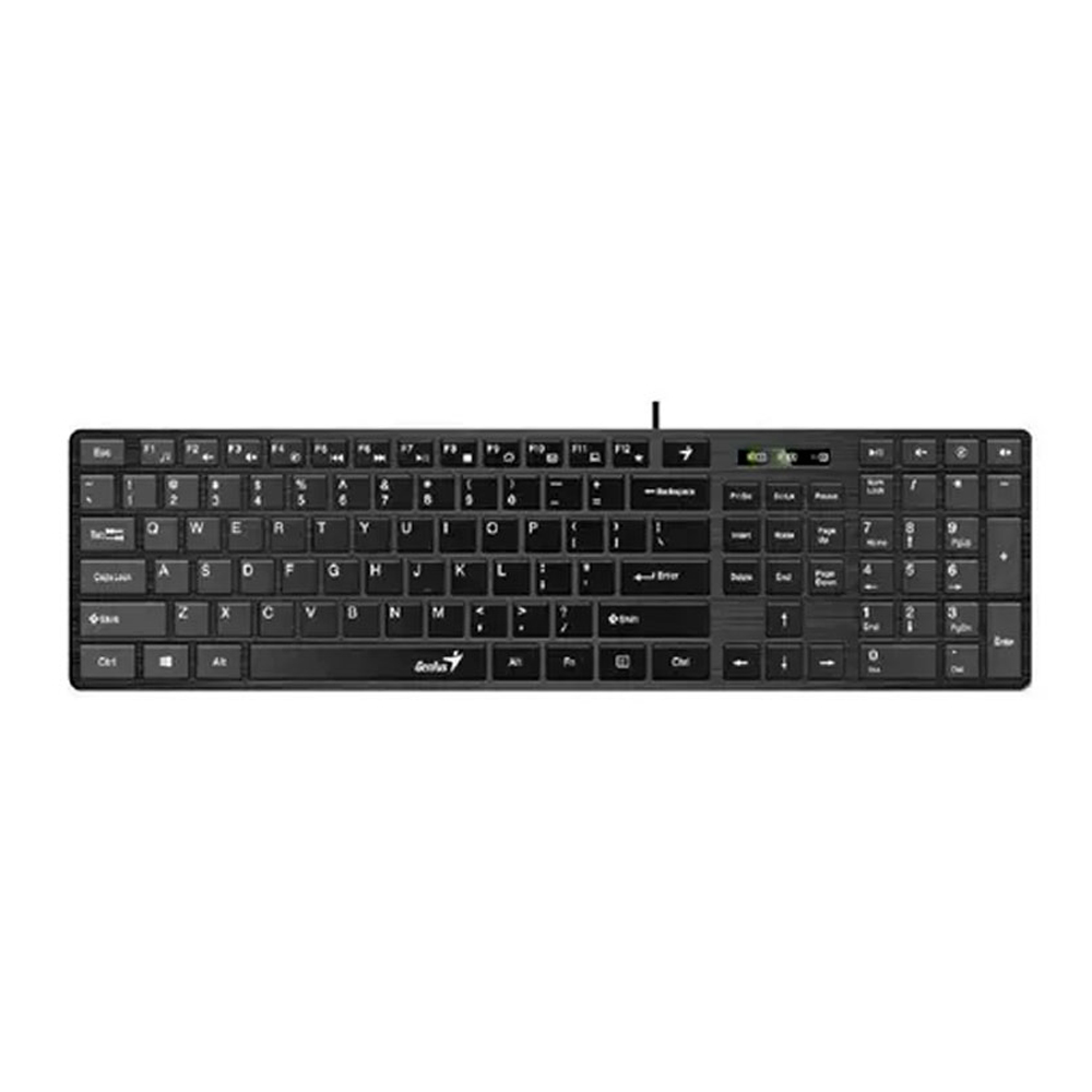 Genius Teclado Slimstar 126 QWERTY Numérico Negro Slim