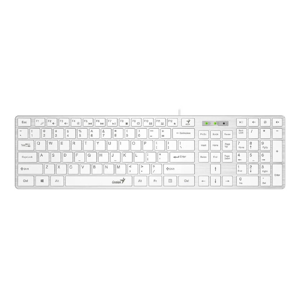 Genius Teclado SlimStar 126 USB Slim Blanco