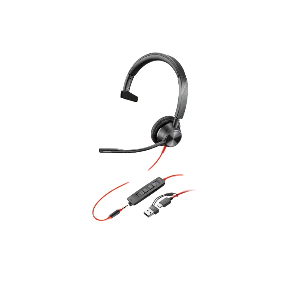Poly Monaural Blackwire 3315 Microsoft Teams USB-C Headset
