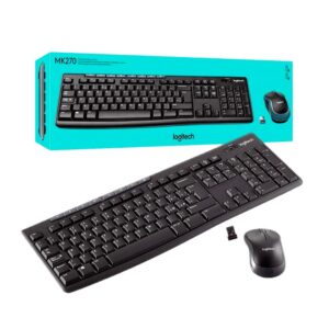 Logitech Teclado y Mouse MK270 Inalámbrico Negro