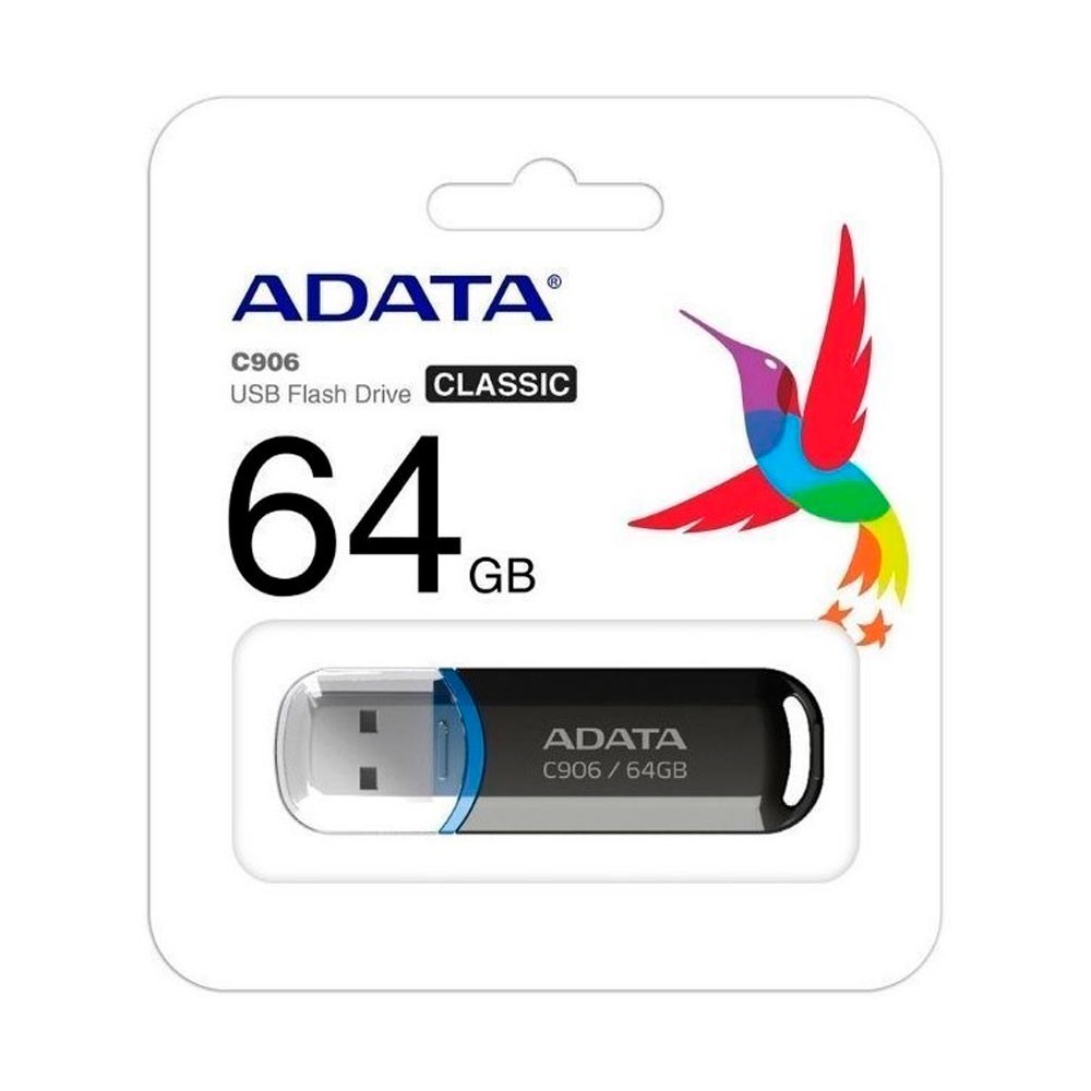 ADATA Memoria USB 2.0 64GB Negra Compacta