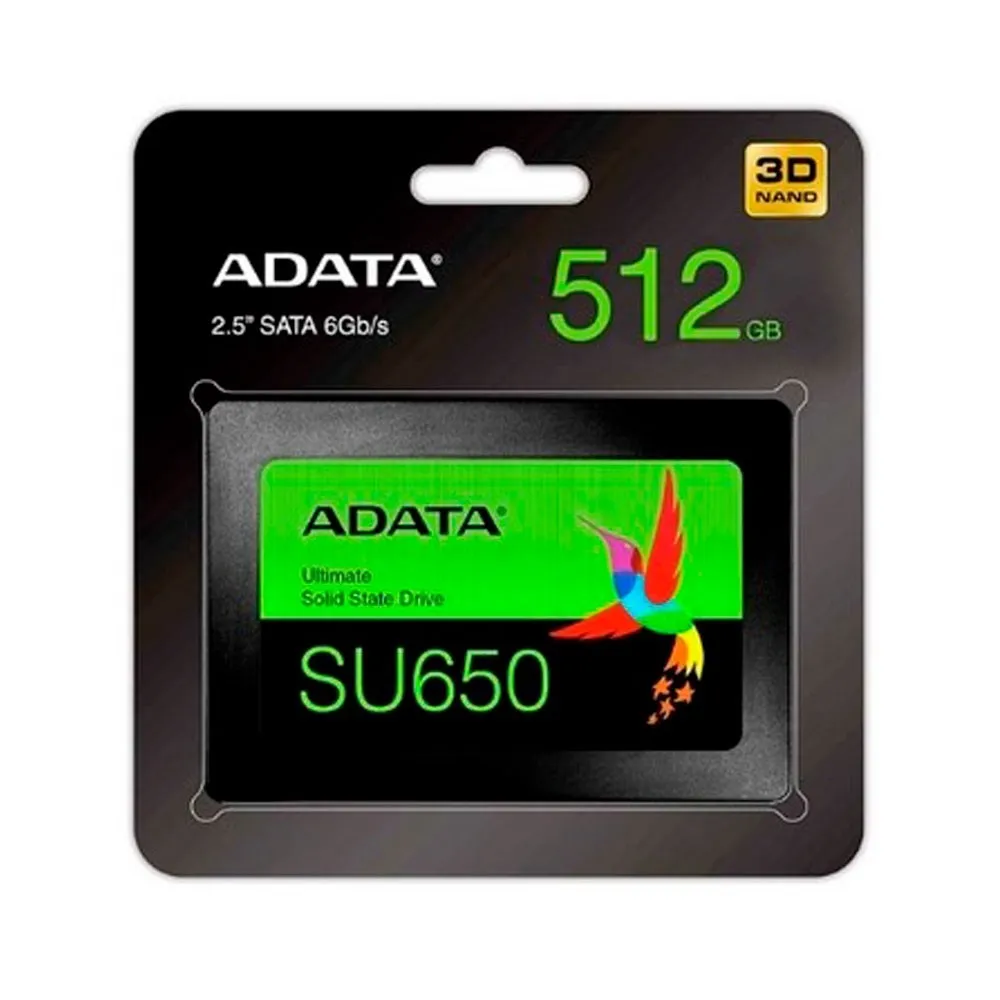 ADATA Unidad de Estado Solido SU650 512GB Negro