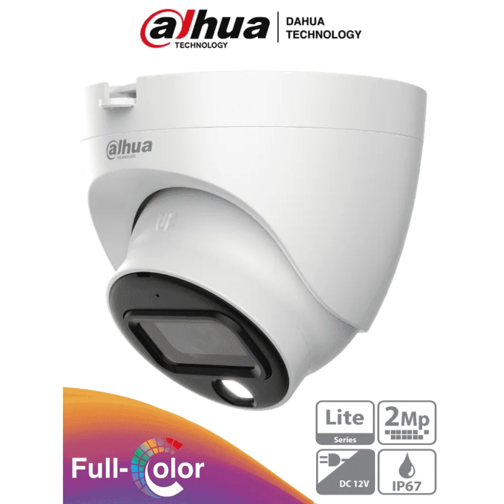 Dahua Cámara Domo 4 en 1 FullColor HAC-HDW1209TLQN-A-LED 1080P