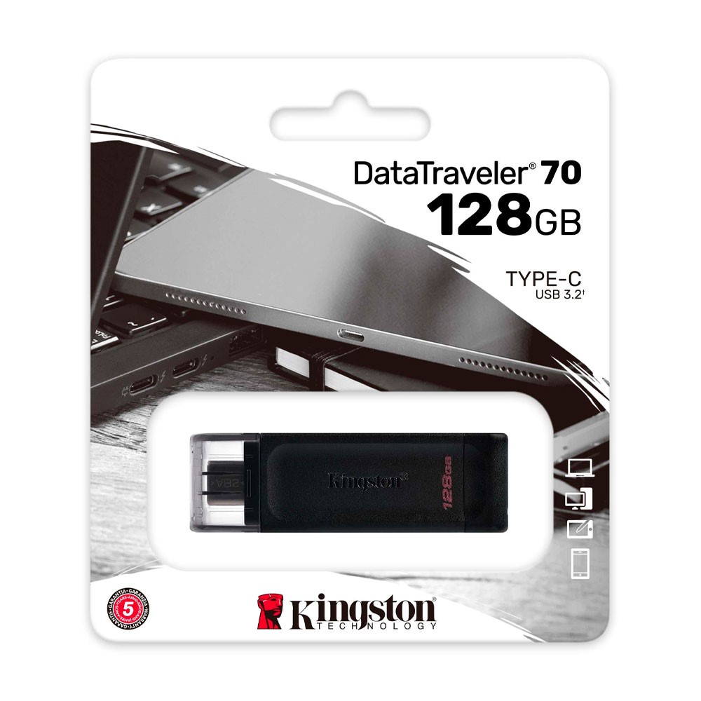 Kingston USB Flash Drive DataTraveler 70 128GB USB 3.2 Gen 2