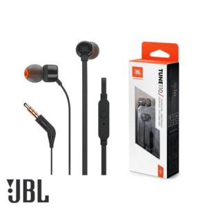 JBL Auriculares In Ear Tune 110 Negro Cable Plano