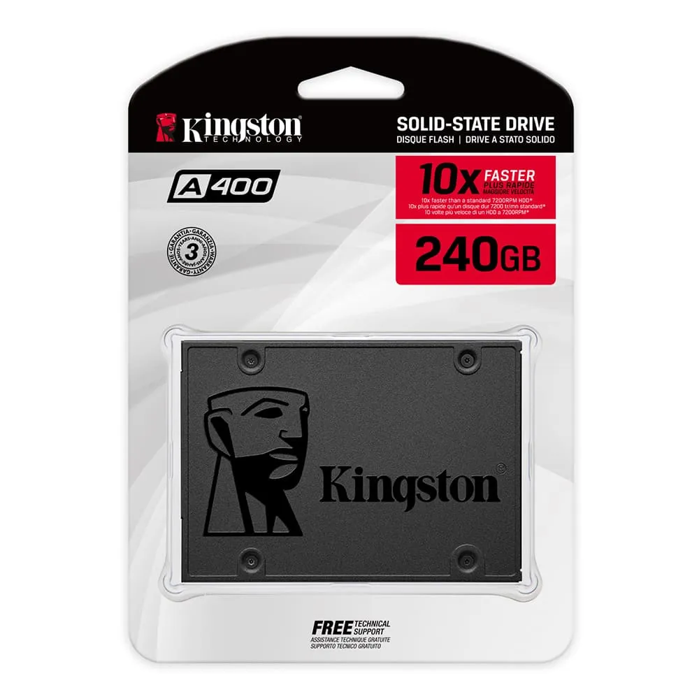 Kingston Unidad De Estado Sólido SSD A400 240GB 2.5 Negro