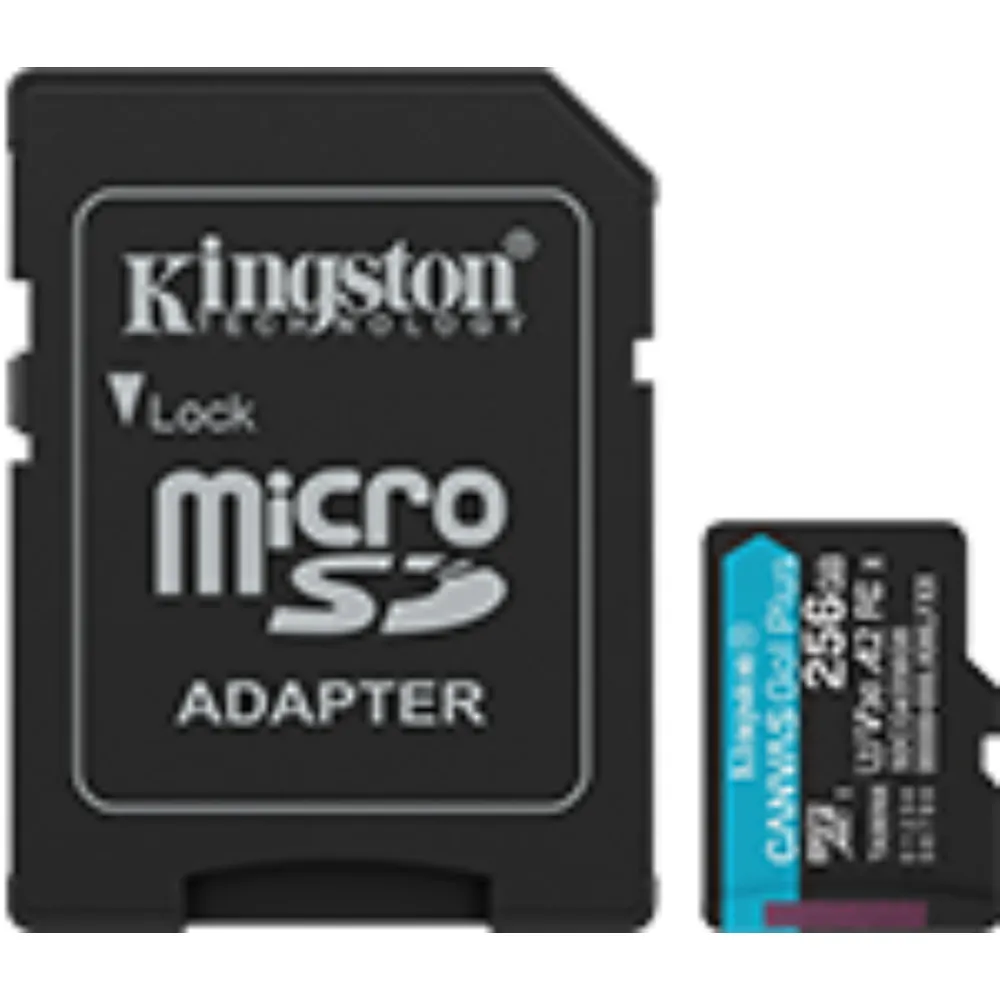 Kingston Memoria Micro SD Canvas Go Plus Gen4 256GB 200MBs
