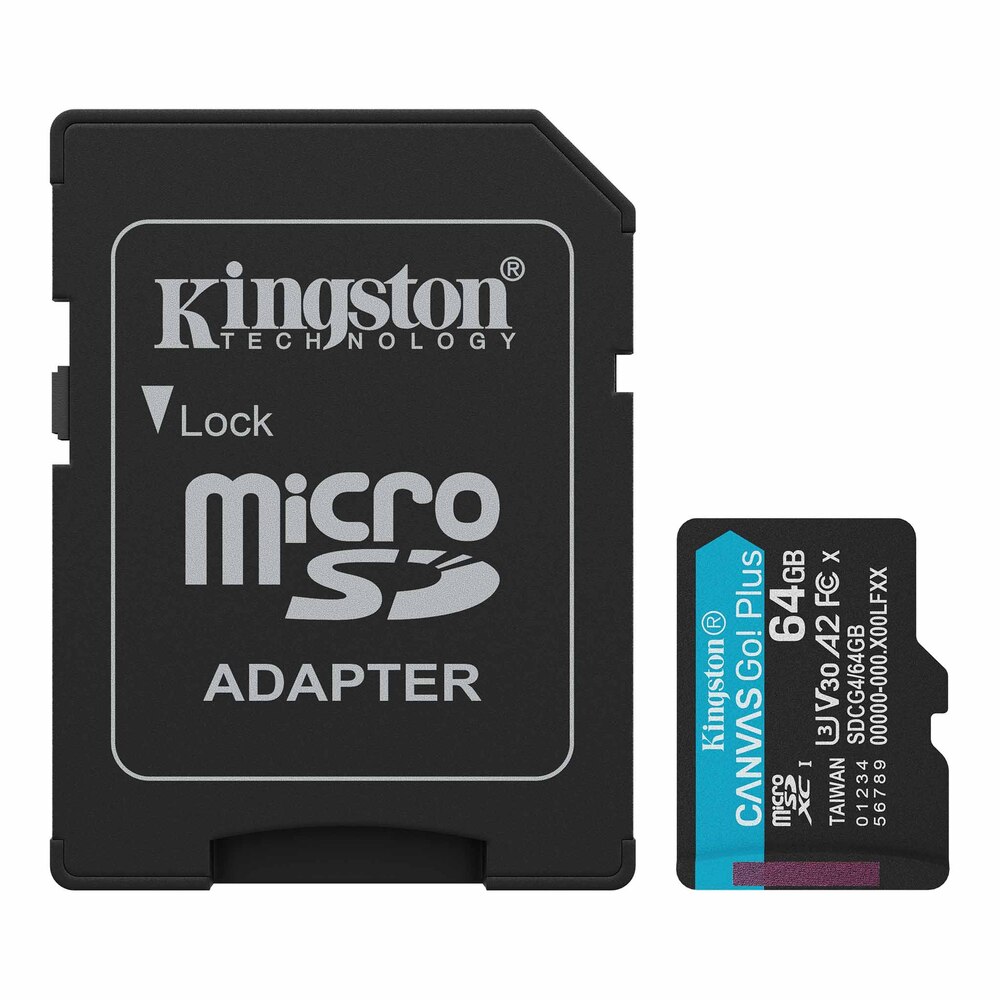 Kingston MicroSD Canvas Go Plus Gen4 64GB 200MBs