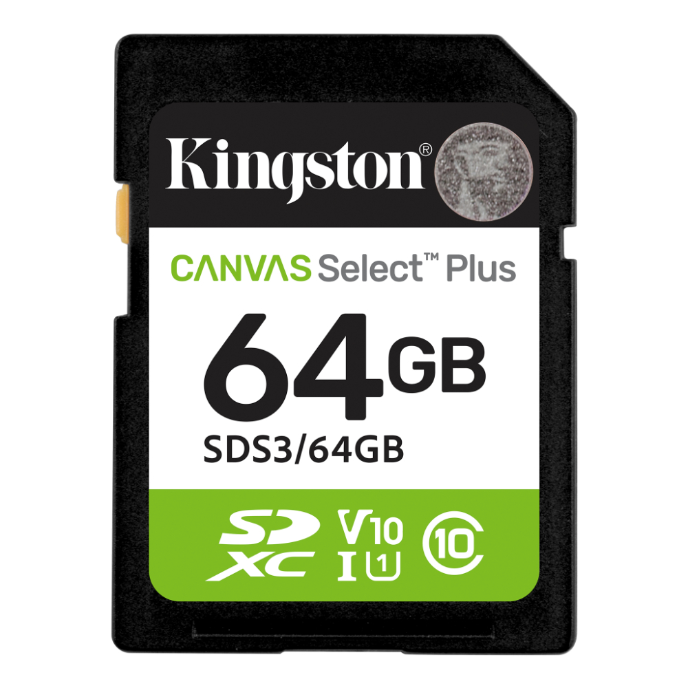 Kingston Memoria SD Canvas Select Plus 64GB 100MBs