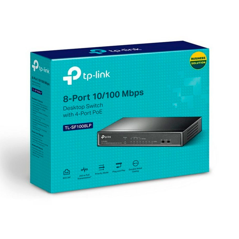 TP-Link Switch de Escritorio TL-SF1008LP 8 Puertos 10/100Mbps PoE