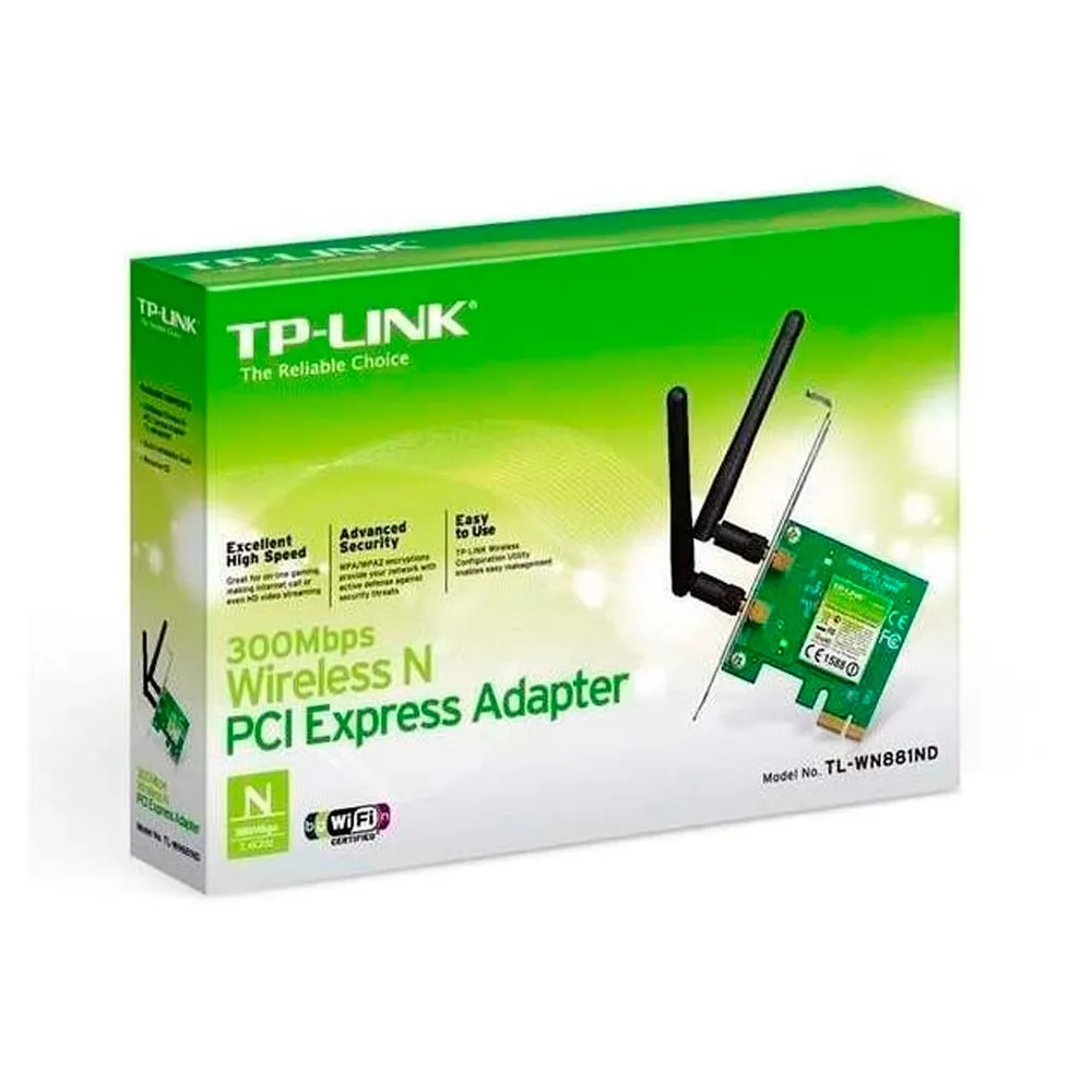TP-Link Adaptador de Red PCI-Express TL-WN881ND 300Mbps