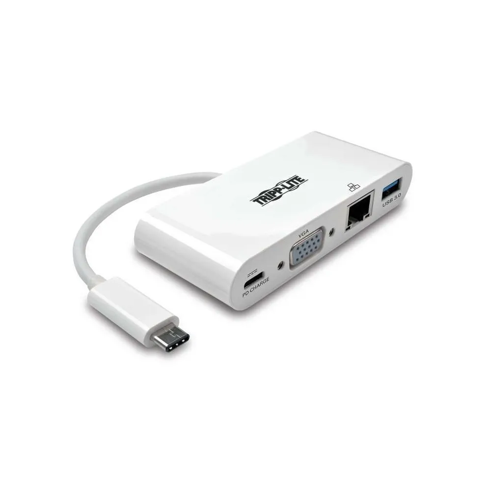 Tripp Lite Adaptador Multipuerto USB-C U444-06N-VGU-C Blanco VGA GbE PD