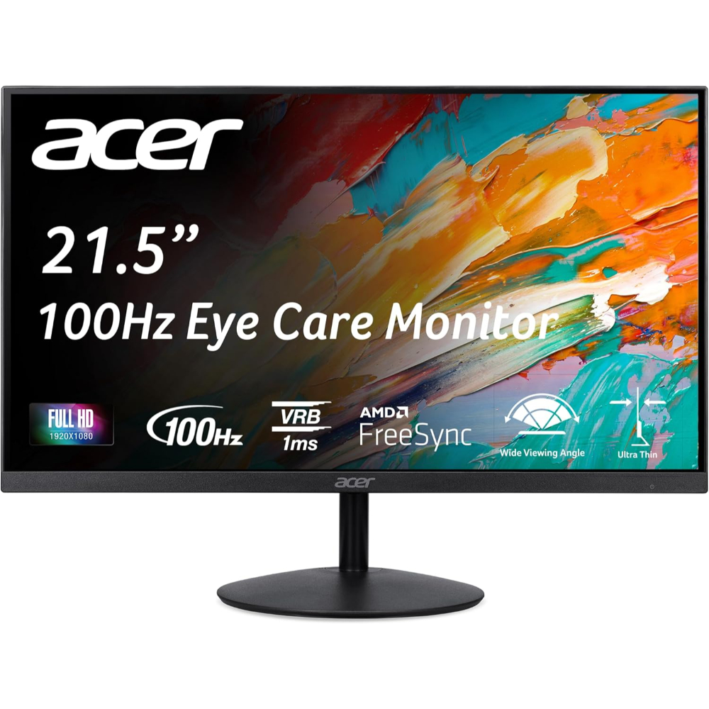 Acer Monitor SB222Q E Ultra Slim 21.5 FHD IPS 100Hz FreeSync