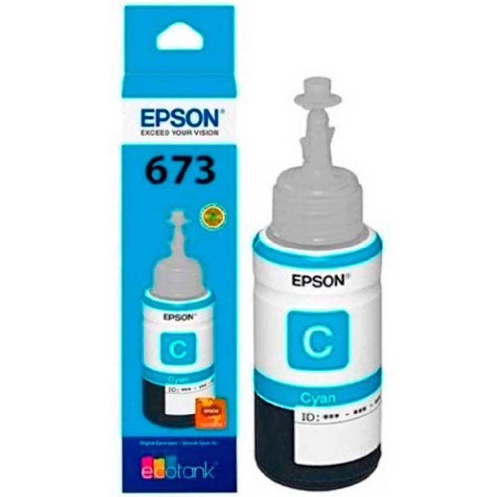 Epson Botella de Tinta T673220 Al L800 L805 Color Cyan