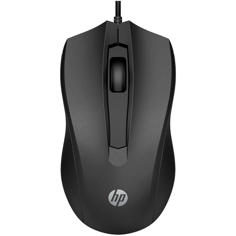 HP Mouse Con Cable 100 Negro Óptico USB